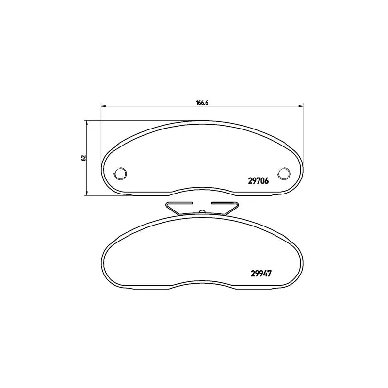Jeu de 4 plaquettes de frein avant BREMBO P 68 013 - Visuel 1