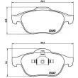 BREMBO P 68 040 - Jeu de 4 plaquettes de frein avant