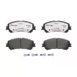 BREMBO P 68 067X - Jeu de 4 plaquettes de frein avant