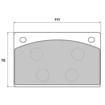 BREMBO P 69 002 - Jeu de 4 plaquettes de frein arrière