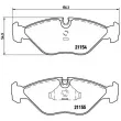 BREMBO P 71 005 - Jeu de 4 plaquettes de frein avant