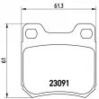 BREMBO P 71 008 - Jeu de 4 plaquettes de frein arrière