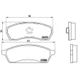 BREMBO P 78 008 - Jeu de 4 plaquettes de frein avant