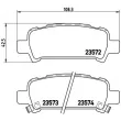 BREMBO P 78 011 - Jeu de 4 plaquettes de frein arrière