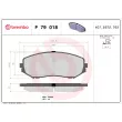 BREMBO P 79 018 - Jeu de 4 plaquettes de frein avant