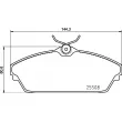 BREMBO P 82 003 - Jeu de 4 plaquettes de frein avant
