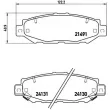 BREMBO P 83 038 - Jeu de 4 plaquettes de frein arrière