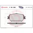 BREMBO P 83 062 - Jeu de 4 plaquettes de frein avant