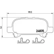 BREMBO P 83 110 - Jeu de 4 plaquettes de frein arrière