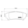 BREMBO P 83 132 - Jeu de 4 plaquettes de frein arrière