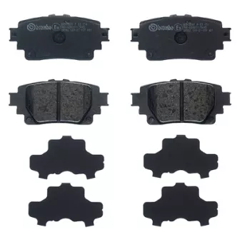 Jeu de 4 plaquettes de frein arrière BREMBO OEM 04466F4020