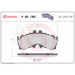 BREMBO P 83 180 - Jeu de 4 plaquettes de frein avant