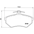 BREMBO P 85 015 - Jeu de 4 plaquettes de frein avant