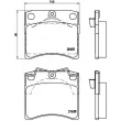 BREMBO P 85 027 - Jeu de 4 plaquettes de frein avant