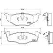 BREMBO P 85 030 - Jeu de 4 plaquettes de frein avant