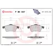 BREMBO P 85 047 - Jeu de 4 plaquettes de frein avant