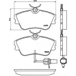 BREMBO P 85 050 - Jeu de 4 plaquettes de frein avant