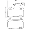BREMBO P 85 104 - Jeu de 4 plaquettes de frein arrière