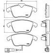 BREMBO P 85 112X - Jeu de 4 plaquettes de frein avant