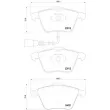 BREMBO P 85 129 - Jeu de 4 plaquettes de frein avant