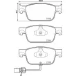 BREMBO P 85 153 - Jeu de 4 plaquettes de frein avant