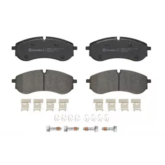 Jeu de 4 plaquettes de frein arrière BREMBO P 85 178 pour VOLKSWAGEN CRAFTER 2.0 TDI RWD - 109cv