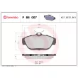 BREMBO P 86 007 - Jeu de 4 plaquettes de frein avant