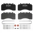 BREMBO P A2 004 - Jeu de 4 plaquettes de frein arrière