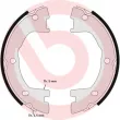 BREMBO S A6 506 - Jeu de mâchoires de frein, frein de stationnement