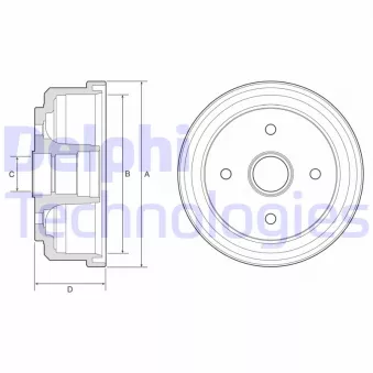 DELPHI BF507 - Tambour de frein