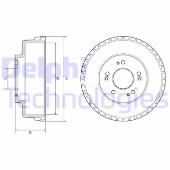 Tambour de frein DELPHI OEM 0K55226251A