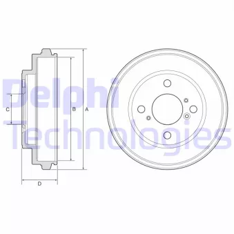 DELPHI BF625 - Tambour de frein