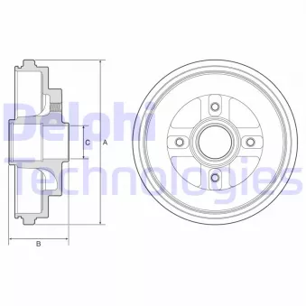 DELPHI BF630 - Tambour de frein