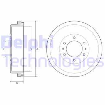 DELPHI BF635 - Tambour de frein