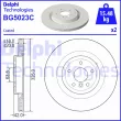 Jeu de 2 disques de frein arrière DELPHI [BG5023C]