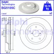 Jeu de 2 disques de frein arrière DELPHI [BG5105C]