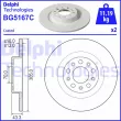 Jeu de 2 disques de frein arrière DELPHI [BG5167C]