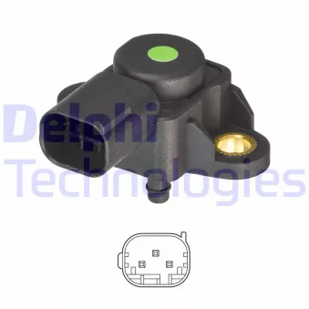 Capteur, pression du tuyau d'admission DELPHI PS20068-12B1