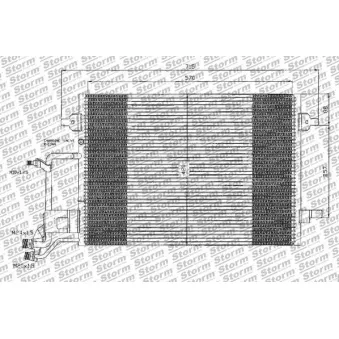 Condenseur, climatisation Storm OEM 8D0260401C