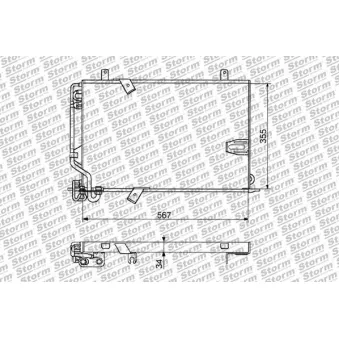 Condenseur, climatisation Storm OEM 1391393