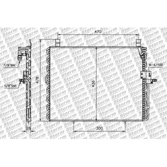 Condenseur, climatisation Storm OEM 1248300170