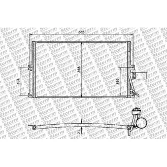 Condenseur, climatisation Storm OEM 1618073