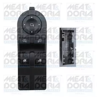Interrupteur, lève-vitre avant gauche MEAT & DORIA OEM 6240381