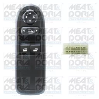 Interrupteur, lève-vitre avant gauche MEAT & DORIA 26650
