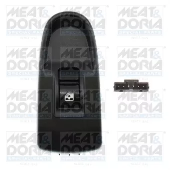 MEAT & DORIA 26753 - Interrupteur, lève-vitre avant droit