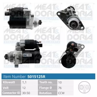 Démarreur MEAT & DORIA OEM 02T911023RX