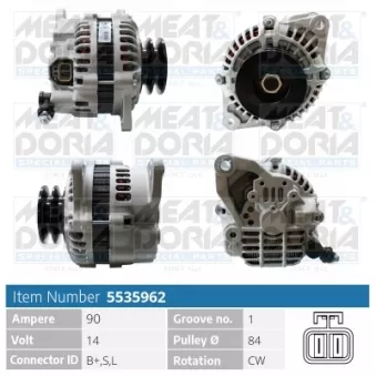 Alternateur MEAT & DORIA OEM A003TB5099