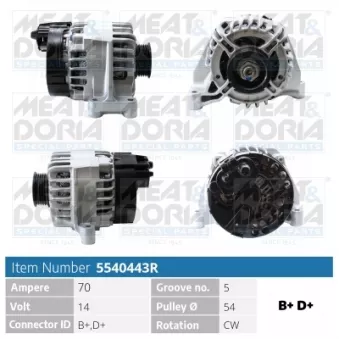 Alternateur MEAT & DORIA OEM 51709133