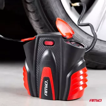 Compresseur d'air de voiture avec manomètre numérique et lumière LED 12V ACOMP-16 AMIO 02641