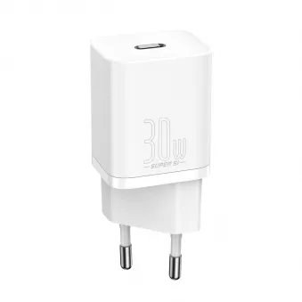 Chargeur Baseus Super Si Quick Charger USB-C 1C 30W blanc AMIO BAS20507